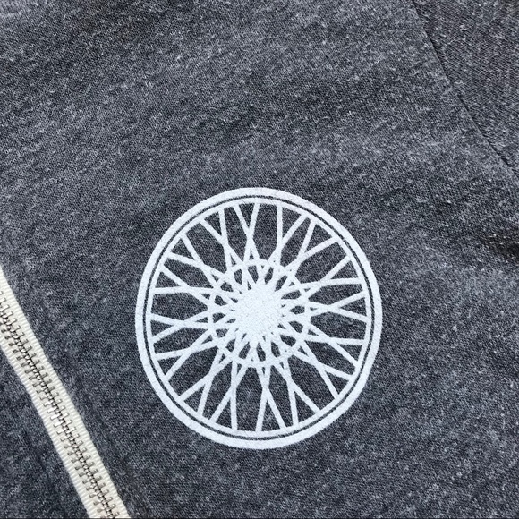 SOULCYCLE Grey & White Draw String Zip Up Hoodie - Picture 4 of 6